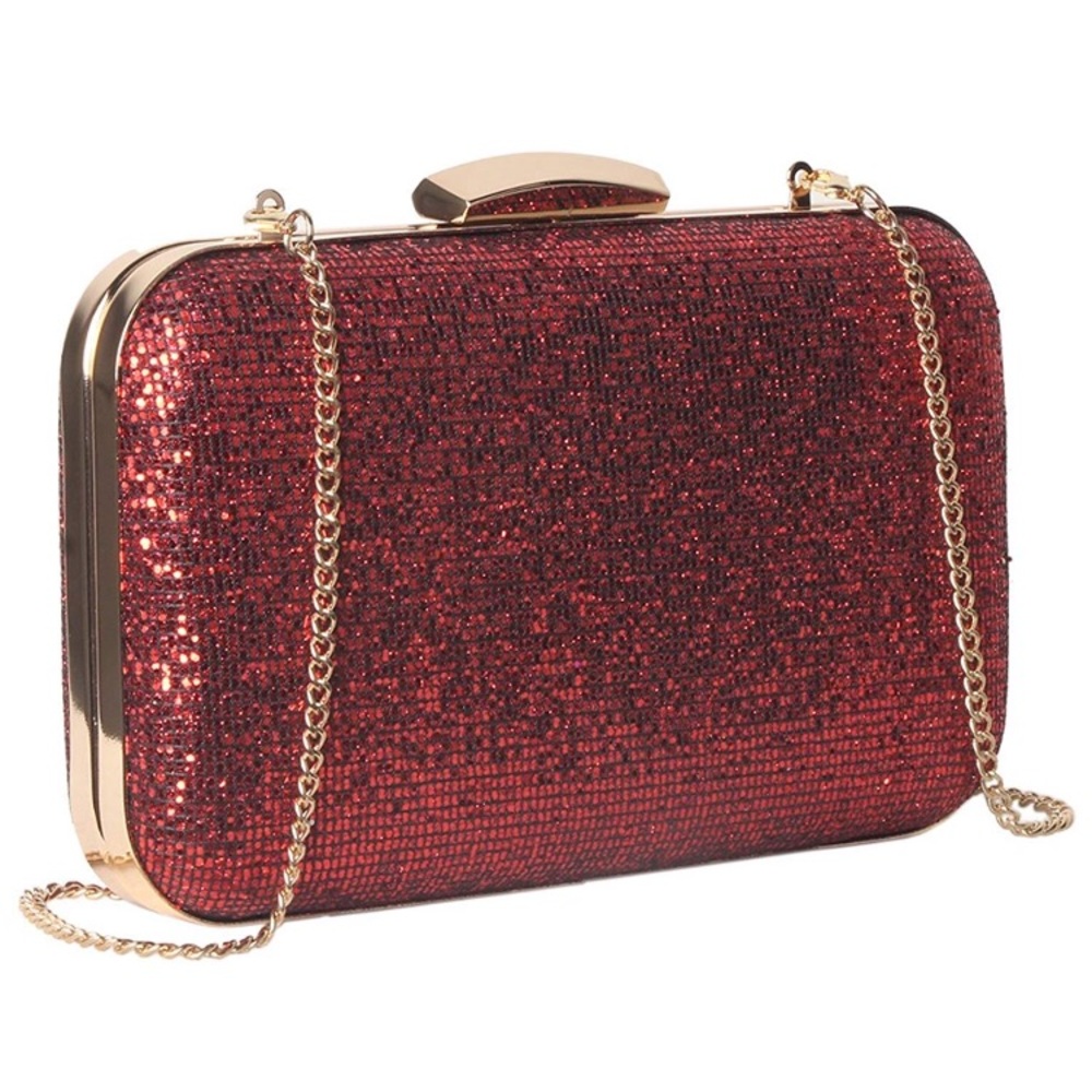 Red glitter clutch hard case *SPECIAL OCCASION*